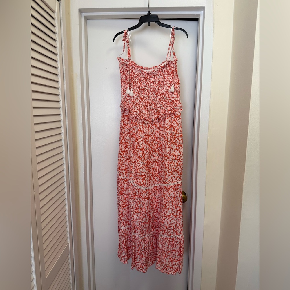 Red Floral Maxi Dress